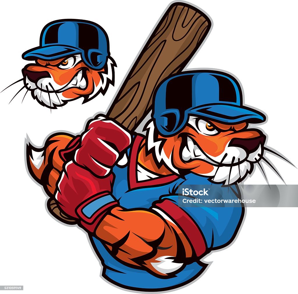Tiger Baseball Player Stock Illustration - Download Image Now