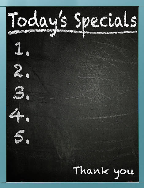 istock Todays Specials written on a blackboard with numbers 531059277
