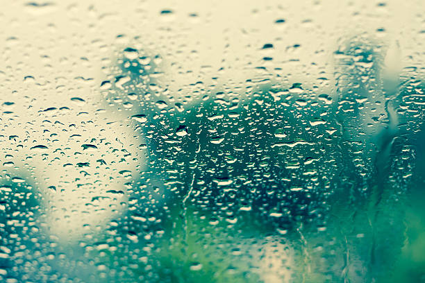 istock Natural water drops on glass 531060056