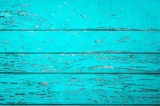 istock Old wooden painted background in turquoise color. 531060353