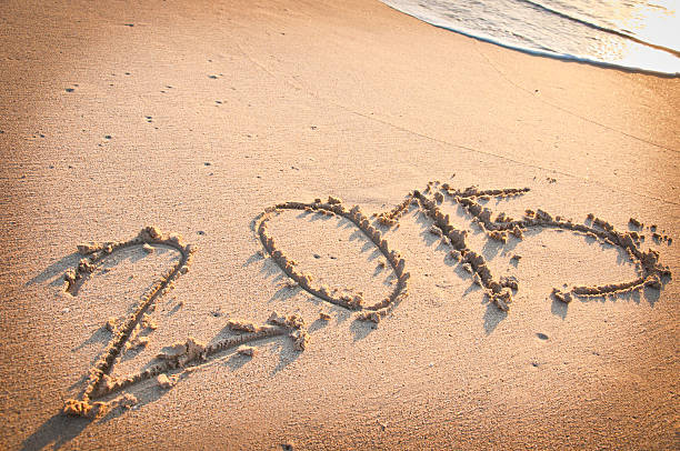 istock New Year 2015 inscription on a beach sand 531060389