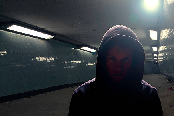 istock Hoodie ganster in subway (visible face) 531061881