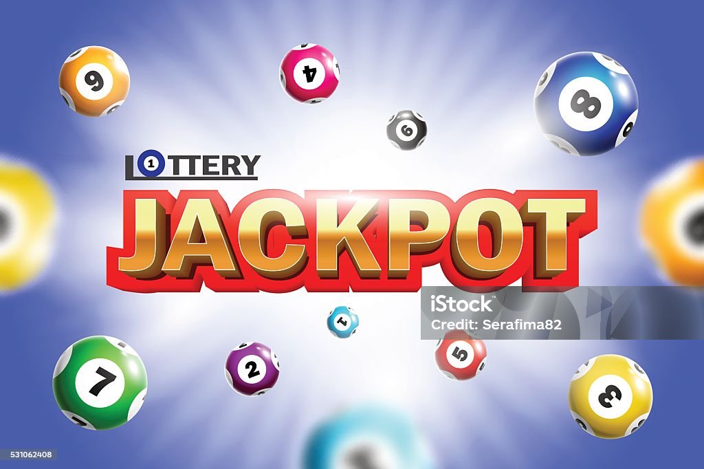 Lottery Jackpot background. Lottery Jackpot background with colorful balls. Lottery stock vector