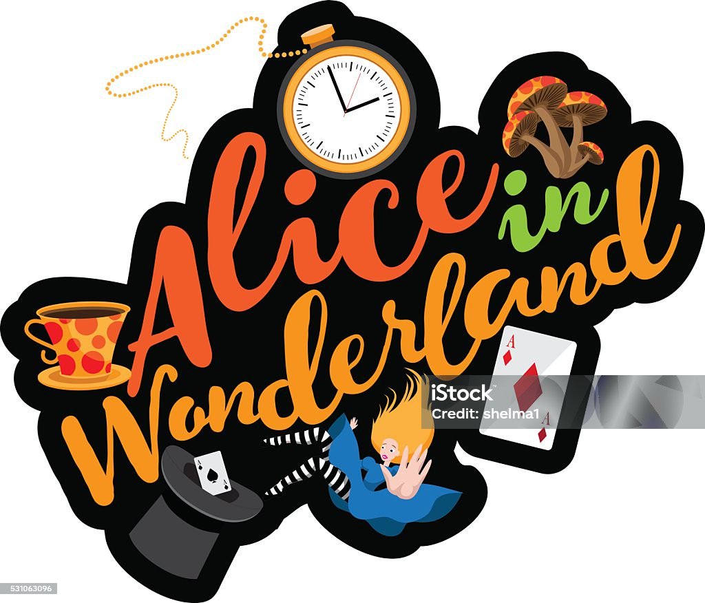 Alice Text Alice Text Design Eps 10 Vector Stock Illustration - Download Image Now ...