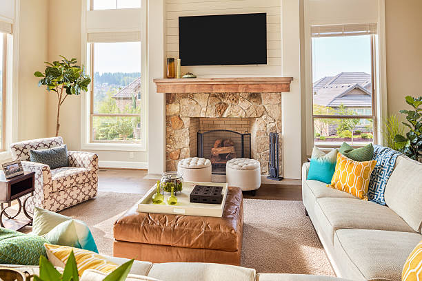 istock Living Room in Luxury Home 531063427