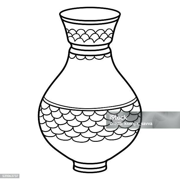 Coloring Book Stock Illustration - Download Image Now - Coloring Book Page - Illlustration Technique, Flower, Vase