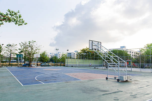 istock basketball court in park 531064096