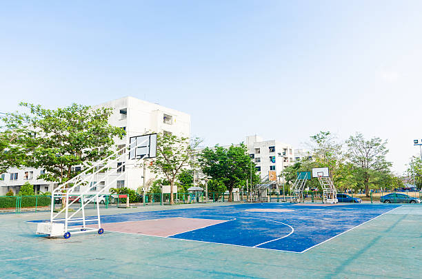 istock basketball court in park 531064292