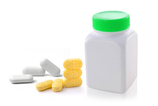 istock Medical pill tablet isolated on white background 531064346