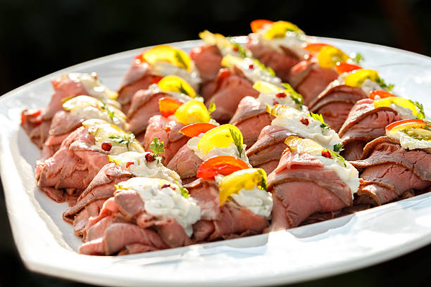 Sliced ​​smoked meat