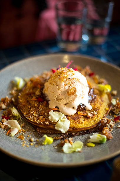 istock Healthy wholemeal pancake with ice cream 531066774
