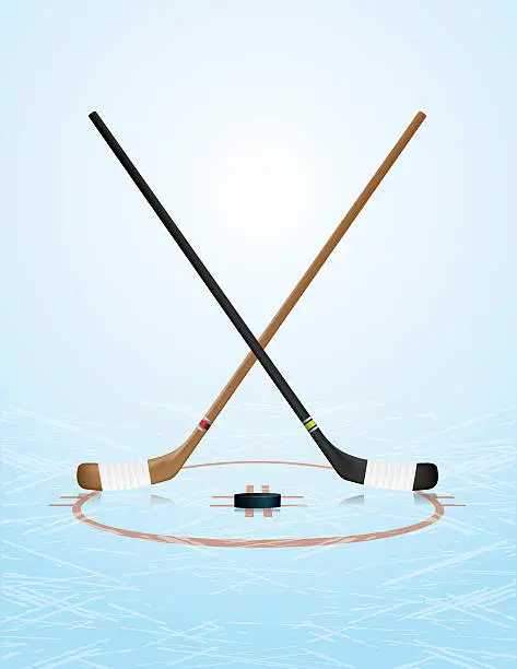 Vector illustration of Vector Ice Hockey Illustration