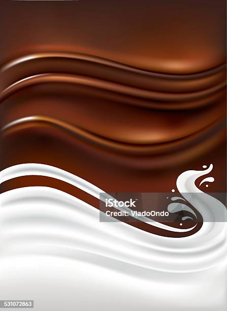 Chocolate Waves Stock Illustration - Download Image Now - Chocolate, Swirl Pattern, Wave Pattern