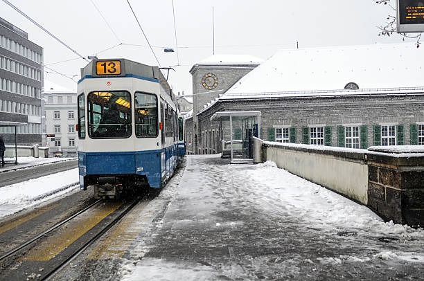 istock Zurich in Winter with Tram 531073553