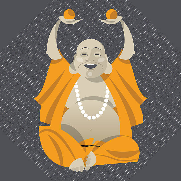 Feng Shui Talisman Hotei Happy Buddha Stock Illustration - Download Image  Now - Buddha, Laughing, Happiness - iStock