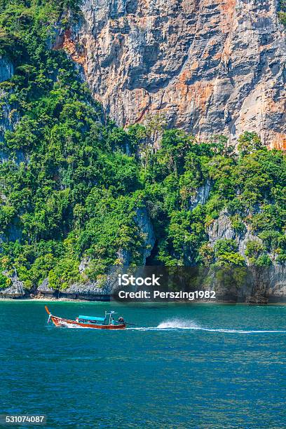 Traditional Thai Longtail Boat Stock Photo - Download Image Now - Andaman Sea, Asia, Beach