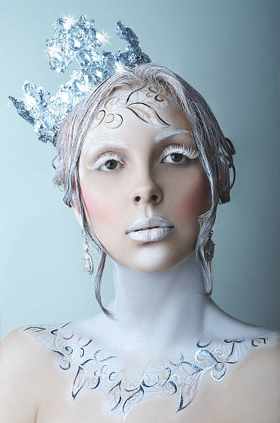 istock girl with snow queen look 531074529