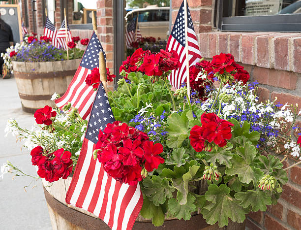 istock Flags July 4th decorations patriotic American 531074679