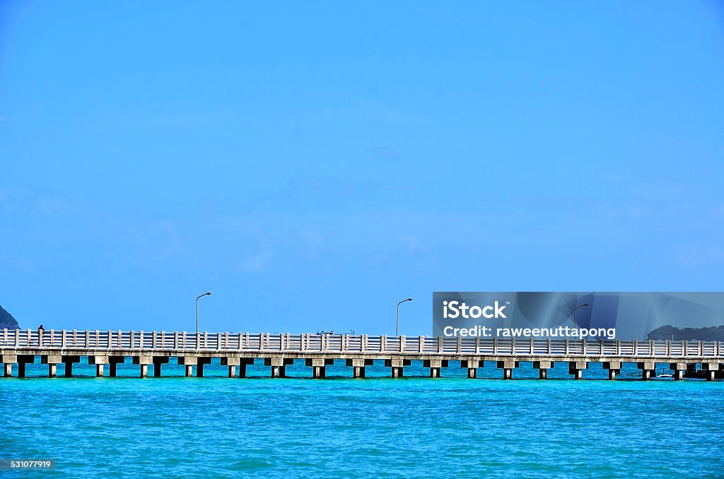 Pier in Heavenly Blue Place 2015 Stock Photo