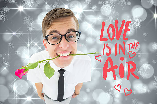 istock Composite image of romantic geeky hipster 531078065