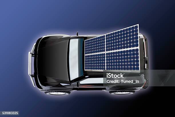 Solar Car Stock Photo - Download Image Now - Electric Car, Renewable Energy, Solar Panel