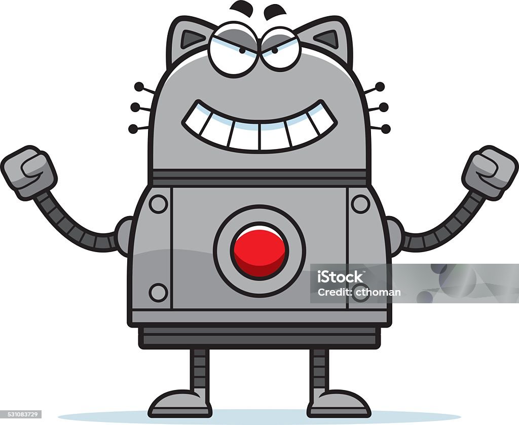 Evil Smartcat Evil Robot Cat Stock Illustration - Download Image Now - 2015, Anger ...