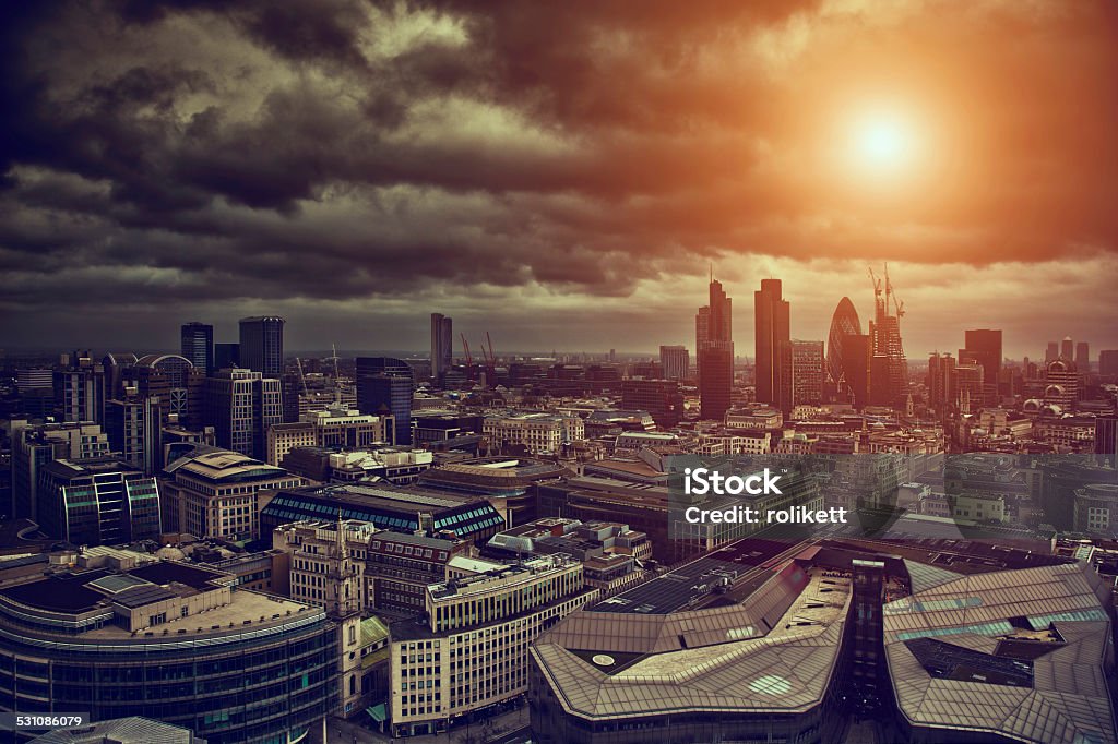 The view of London from St. Paul's London, UK.  2015 Stock Photo