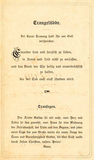 istock Wedding vows and blessing in a german bible from 1895 531091063