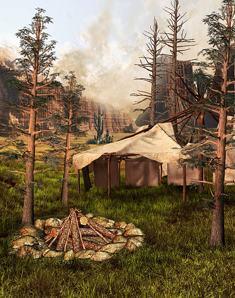 istock Indian tent in an old forest 531095953
