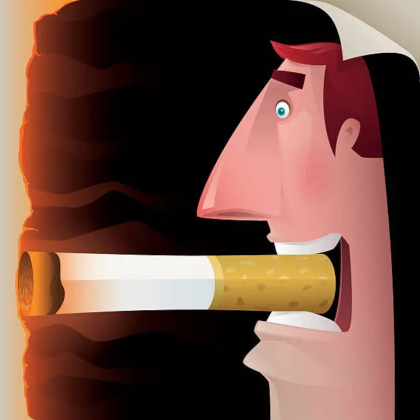 Vector illustration of smoking