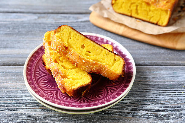 istock Tasty slices tea cake with lemon on a plate 531100249