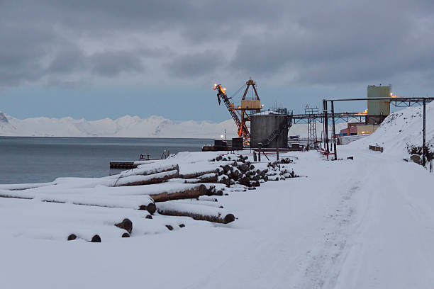 istock Barentsburg port  - Russian village on Spitsbergen 531101425