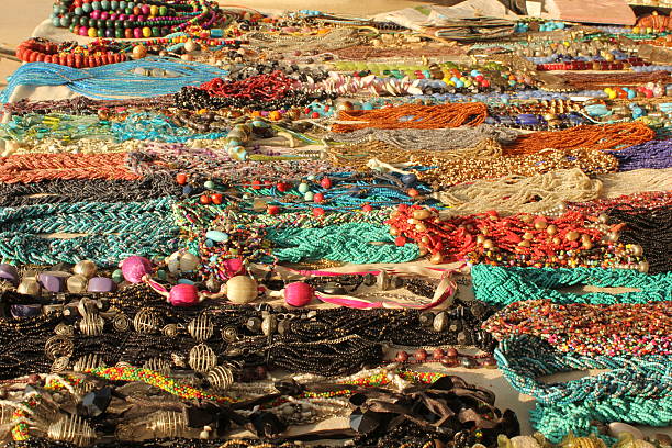 istock Display of Indian colorful necklage 531106625