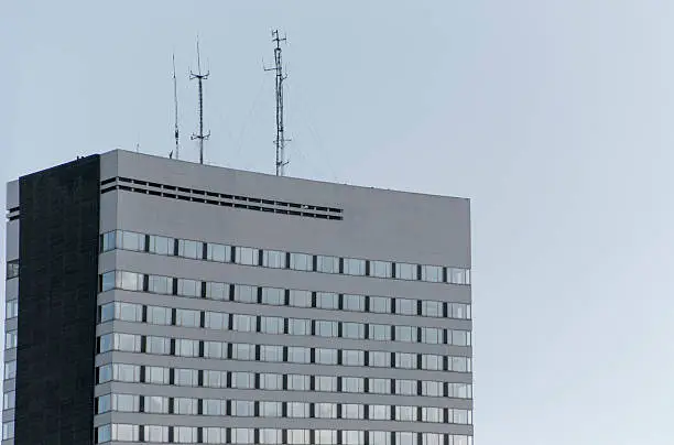 modern skyscraper at citycenter of brussel belgium