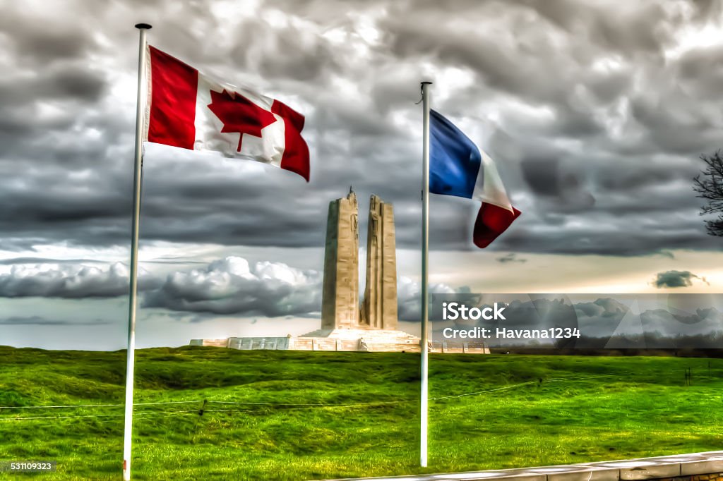 The Canadian National Vimy Ridge Memorial in France Mountain Ridge Stock Photo