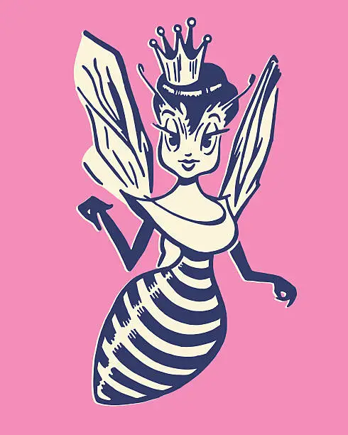 Vector illustration of Queen Bee