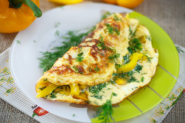 istock delicious omelet with peppers and herbs 531111399