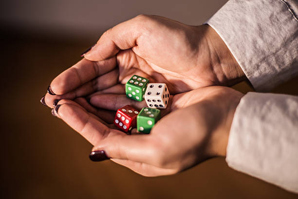 dices - dice rolling throwing businessman стоковые фото и изображения