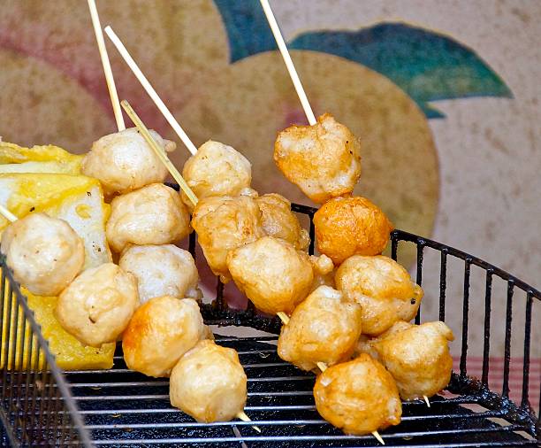 istock The string of fried fish balls 531116393
