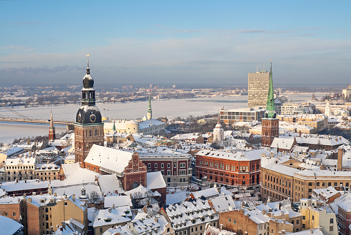 Aerial view of old Riga