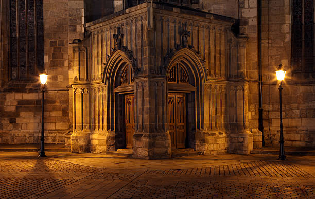 istock Gateway Church at night in Pilsen 531120015
