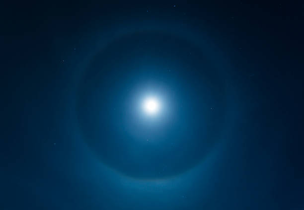 istock Moon Halo - Glowing light around the moon 531129063
