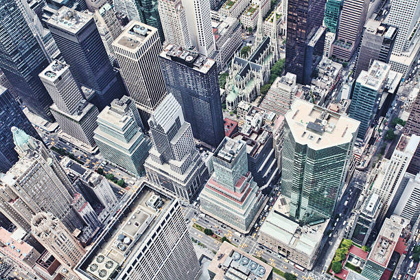 istock Top view of city buildings 531129935