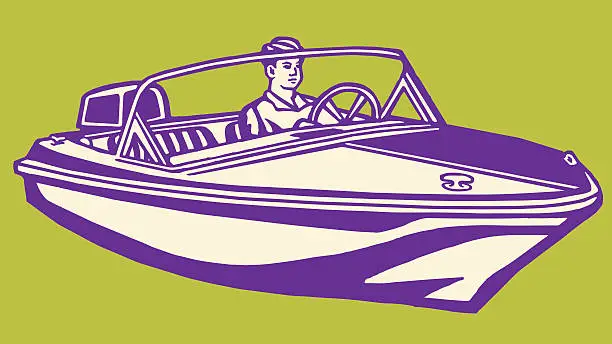 Vector illustration of Speed Boat