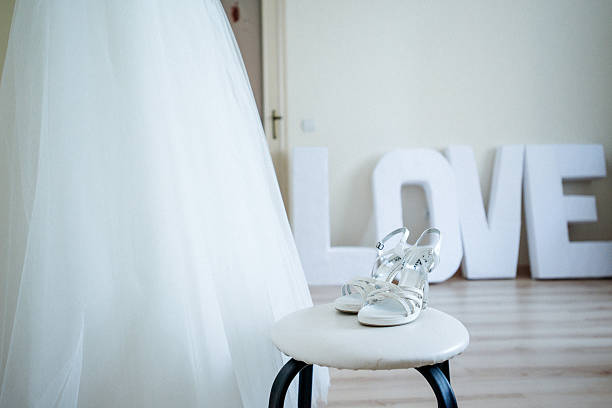 istock beautiful white shoes from bride 531136051