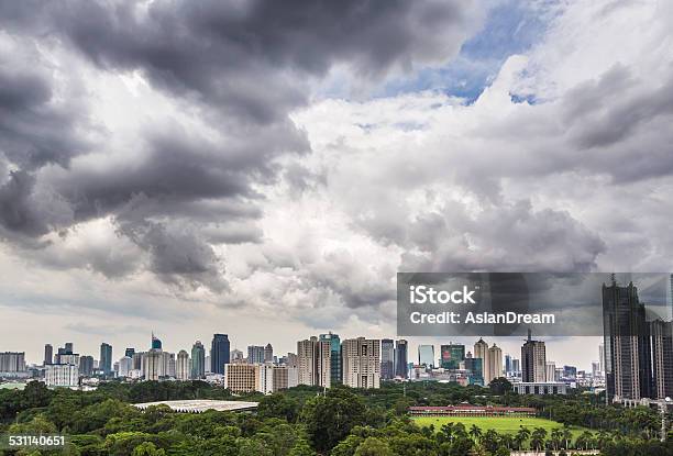 Dramatic Sky Over Jakarta Stock Photo - Download Image Now - 2015, Asia, Awe