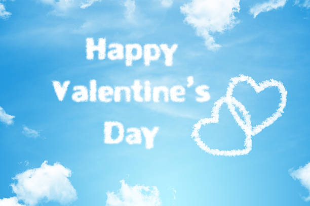 istock Happy Valentine's Day cloud text with heart 531147259