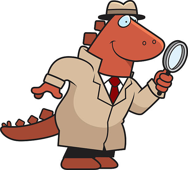 Cartoon Dinosaur Detective Stock Illustration - Download Image Now - 2015,  Animal, Cartoon - iStock