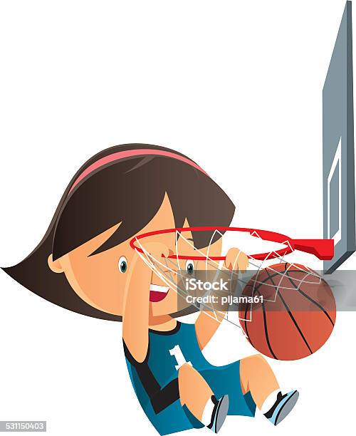 Basketball Girl Stock Illustration - Download Image Now - Basketball - Ball, Basketball - Sport, Child