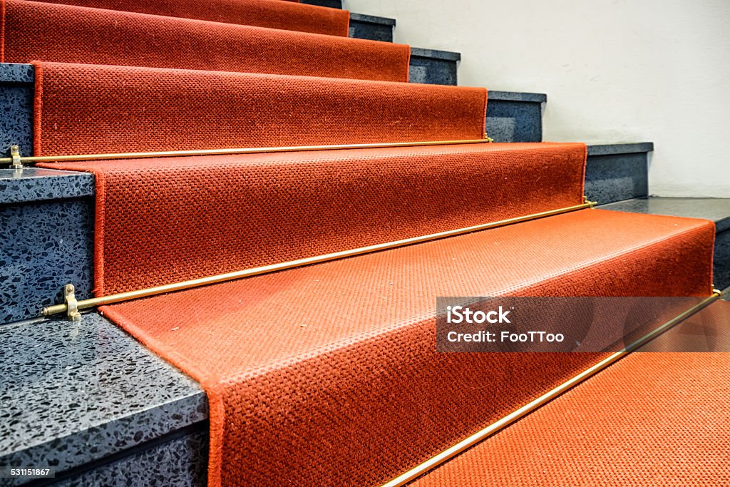 red carpet red carpet at a museum - nice background Carpet Runner Stock Photo